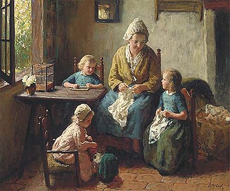 A sewing lesson