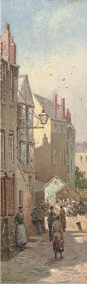 Evening on the wharf, St. Ives