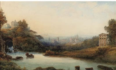 Italian capriccio by William Crouch - Auction record, sale price, and art valuation. Compare with similar artists and explore comparable artworks.