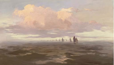 Off to the fishing grounds by John Baragwanath King - Auction record, sale price, and art valuation. Compare with similar artists and explore comparable artworks.