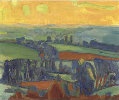 Sample artwork by Martin Bloch (1883 - 1956), known for expressionist landscape and town scene painting, teaching - View similar artists and auction records