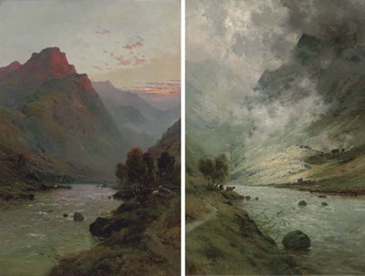 Evening, the slopes of Ben Nevis; and Ben Tigh
