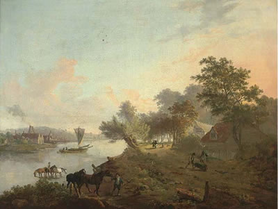 Millbank on the river Thames by John Laporte - Auction record, sale price, and art valuation. Compare with similar artists and explore comparable artworks.