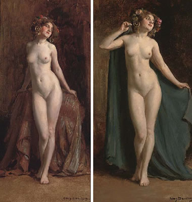 Standing female nude