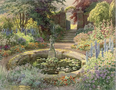 Sample artwork by Ernest William Haslehust (1866 - 1949), known for landscape painting, illustration, poster artist - View similar artists and auction records