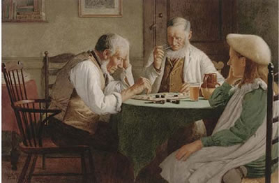 Concentrated on a game of draughts by Henry Edward Spernon Tozer - Auction record, sale price, and art valuation. Compare with similar artists and explore comparable artworks.