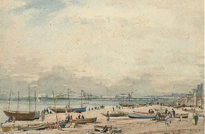 Brighton sands by Henry George Rushbury - Auction record, sale price, and art valuation. Compare with similar artists and explore comparable artworks.