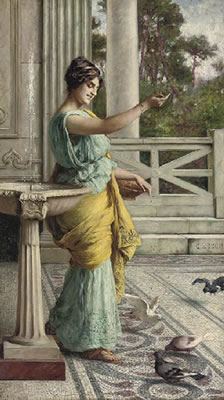Feeding the pigeons