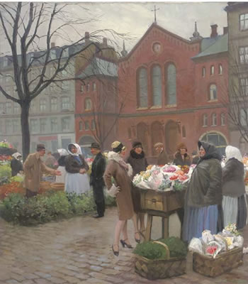 A Copenhagen flower market by Soren Christian Bjulf - Auction record, sale price, and art valuation. Compare with similar artists and explore comparable artworks.