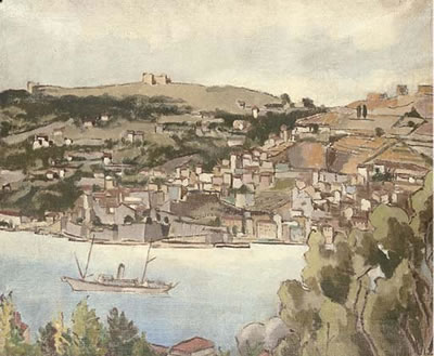Setting sale from a Mediterranean port