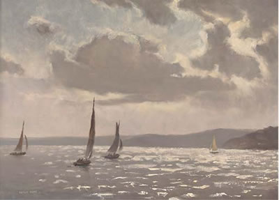 Sailing in the Solent, England by Leslie Kent - Auction record, sale price, and art valuation. Compare with similar artists and explore comparable artworks.