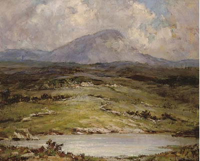 Figures by a river, with mountains beyond; River landscape (pair) by Padraic Woods - Auction record, sale price, and art valuation. Compare with similar artists and explore comparable artworks.