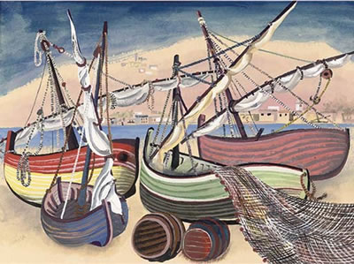 Sailing boats at dock
