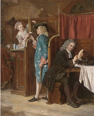 Dean Swift at St. James's Coffee House, 1710, 'A note to Stella'