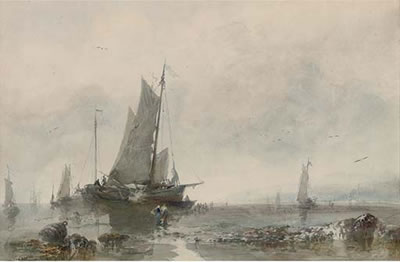 Sample artwork by Albert Pollitt (1856 - 1926), known for land-and seascape paintings - View similar artists and auction records