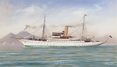 Sample artwork by Luca Papaluca The Elder (1890 - 1934), known for ship portrait painting of sailing yachts, steam yachts, sailing vessels - View similar artists and auction records