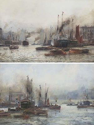 The Pool of London. London Bridge