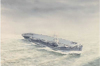 H.M.S. Arbiter (illustrated); L.S.I. Empire Gauntlet; and H.M.S/M. Sovereign, North Pole (3)