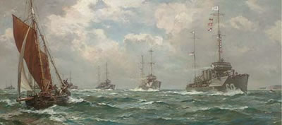 The return of the Mayflower, 4th May, 1917 by Bernard Finegan Gribble - Auction record, sale price, and art valuation. Compare with similar artists and explore comparable artworks.