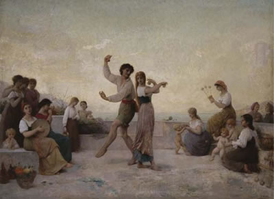 Dancing on the terrace by Edouard Alexandre Sain - Auction record, sale price, and art valuation. Compare with similar artists and explore comparable artworks.