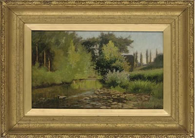 The shallows of the river by Adolphe Potter - Auction record, sale price, and art valuation. Compare with similar artists and explore comparable artworks.