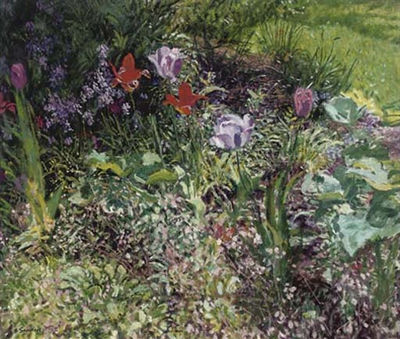 Tulips and Bluebells in the Artist's Garden