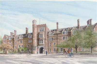 Selwyn College, the view across Grange Road