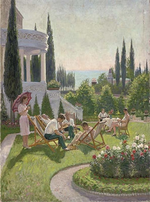 In the garden Crimea by Boris Eremeievich Vladimirsky - Auction record, sale price, and art valuation. Compare with similar artists and explore comparable artworks.