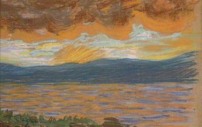 Coucher du soleil, St. Tropez by Auguste Pegurier - Auction record, sale price, and art valuation. Compare with similar artists and explore comparable artworks.