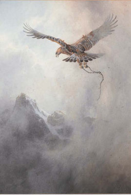 The Escapee, a golden eagle in mid-flight