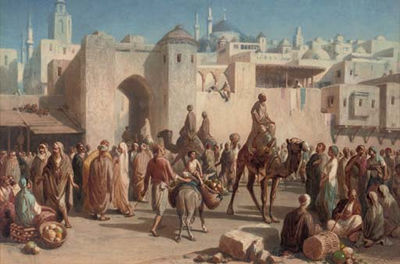 A busy Arab market
