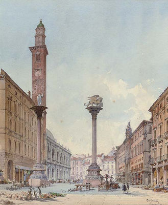 Piazza dei Signori, Vicenza by Gabriele Carelli - Auction record, sale price, and art valuation. Compare with similar artists and explore comparable artworks.