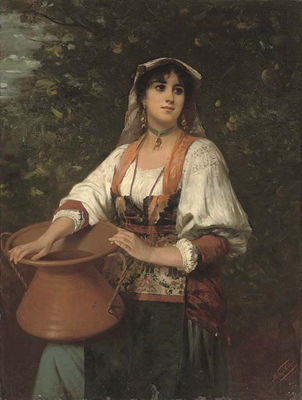 Italian Beauty Holding a Ewer