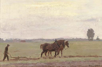 The Plough Team by Edwin Ganz - Auction record, sale price, and art valuation. Compare with similar artists and explore comparable artworks.