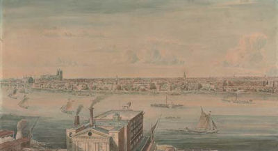 Sample artwork by Gideon Yates (1790 - 1837), known for land-and cityscapes, views of london - View similar artists and auction records