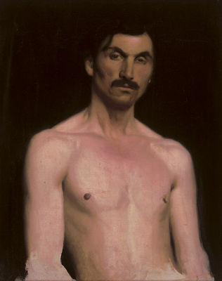 Portrait of John Henry Lorimer: Self-portrait, half-length, nude