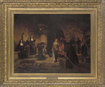 The Cloister Courtroom, a Scene from Marmion