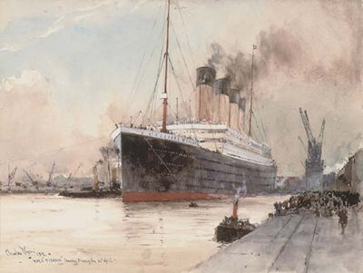 Titanic Clearing the Dockside at Southampton