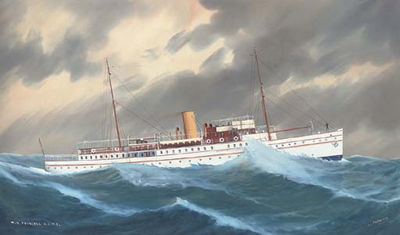 The R.C.Y.C. Motor Yacht Princess in a Heavy Swell