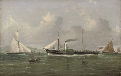 The Pioneering Thames Paddle-Steamer Margery in the Thames Estuary, Her Decks Crowded with Passengers by J L Tudgay - Auction record, sale price, and art valuation. Compare with similar artists and explore comparable artworks.