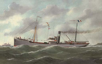 The French Coaster Le Perrey Outward-Bound from Le Havre