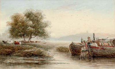 On the Trent below Nottingham by James Orrock - Auction record, sale price, and art valuation. Compare with similar artists and explore comparable artworks.