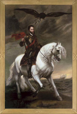 Portrait of King Charles V of Spain (1500-1558) on horseback