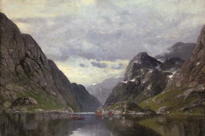 Rowing on a Fjord by Conrad Selmyhr - Auction record, sale price, and art valuation. Compare with similar artists and explore comparable artworks.