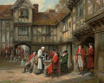 Sample artwork by Frank Moss Bennett (1874 - 1953), known for portrait, historical scenes, posthumous portraits of deceased world war i soldiers - View similar artists and auction records