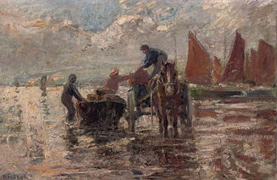 Sample artwork by Harry Fidler (1856 - 1935), known for figure, genre paintings - View similar artists and auction records