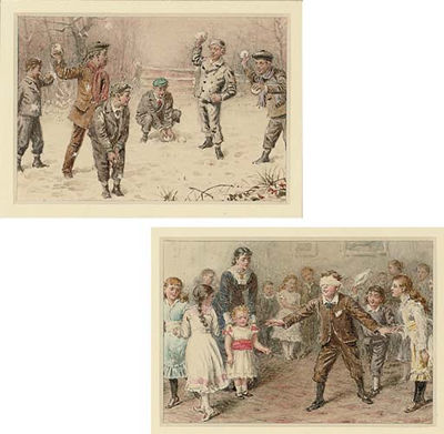 The Snowball Fight; and Blind Man's Buff