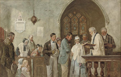 The village wedding by Joseph H Barnes - Auction record, sale price, and art valuation. Compare with similar artists and explore comparable artworks.