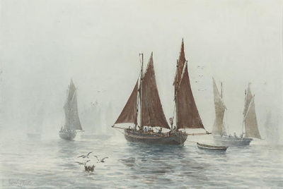Sample artwork by Ernest Stuart (fl.1889 - 1903), known for maritime painting - View similar artists and auction records