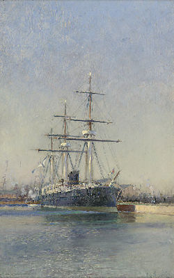 The Russian imperial yacht Standart at the quayside